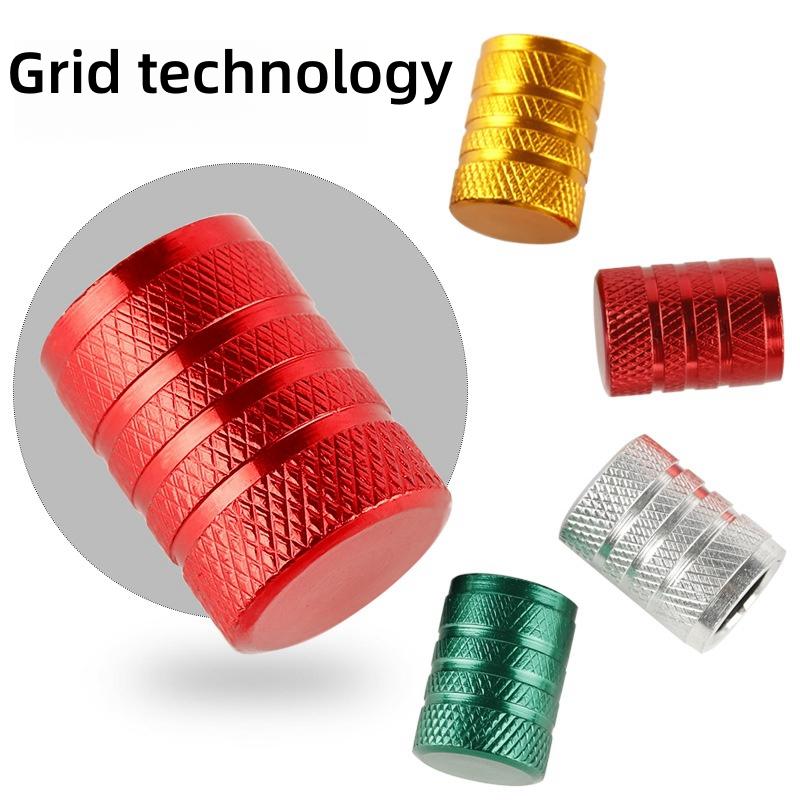 4 шт. колпачка для вентиля автомобильной шины, колпачок для вентиля шины с насечкой, алюминиевый шток колеса шины, колпачок для воздушного клапана автомобиля, универсальные аксессуары