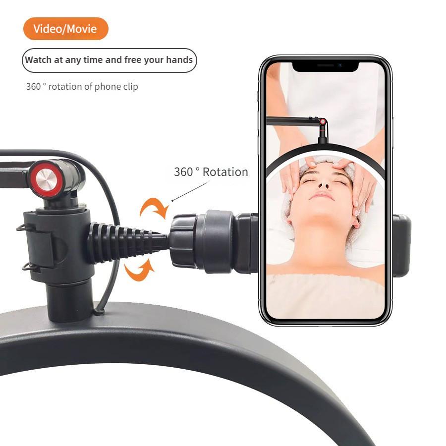 16 Inch 20W LED Eye Protection U-shaped Fill Light Retractable Beauty Lamp Bedside Embroidered Nail Art Floor Lamp