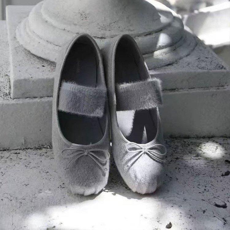 Популярные женские туфли на Xiaohongshu 2025 осень новые ретро туфли Мэри Джейн с бантом женские балетки