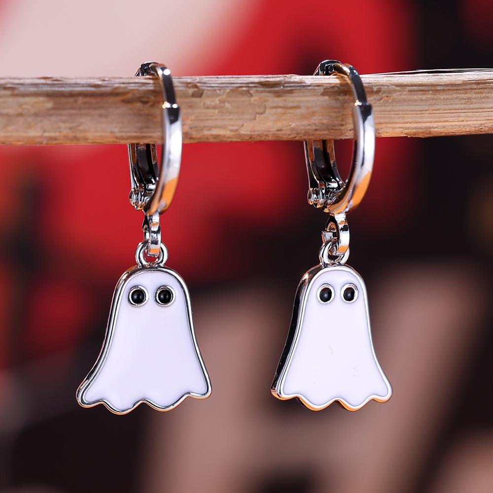 1 пара сережек-подвесок с эмалью золотого цвета на Хэллоуин для женщин в готическом стиле сладкие панк-ювелирные изделия
