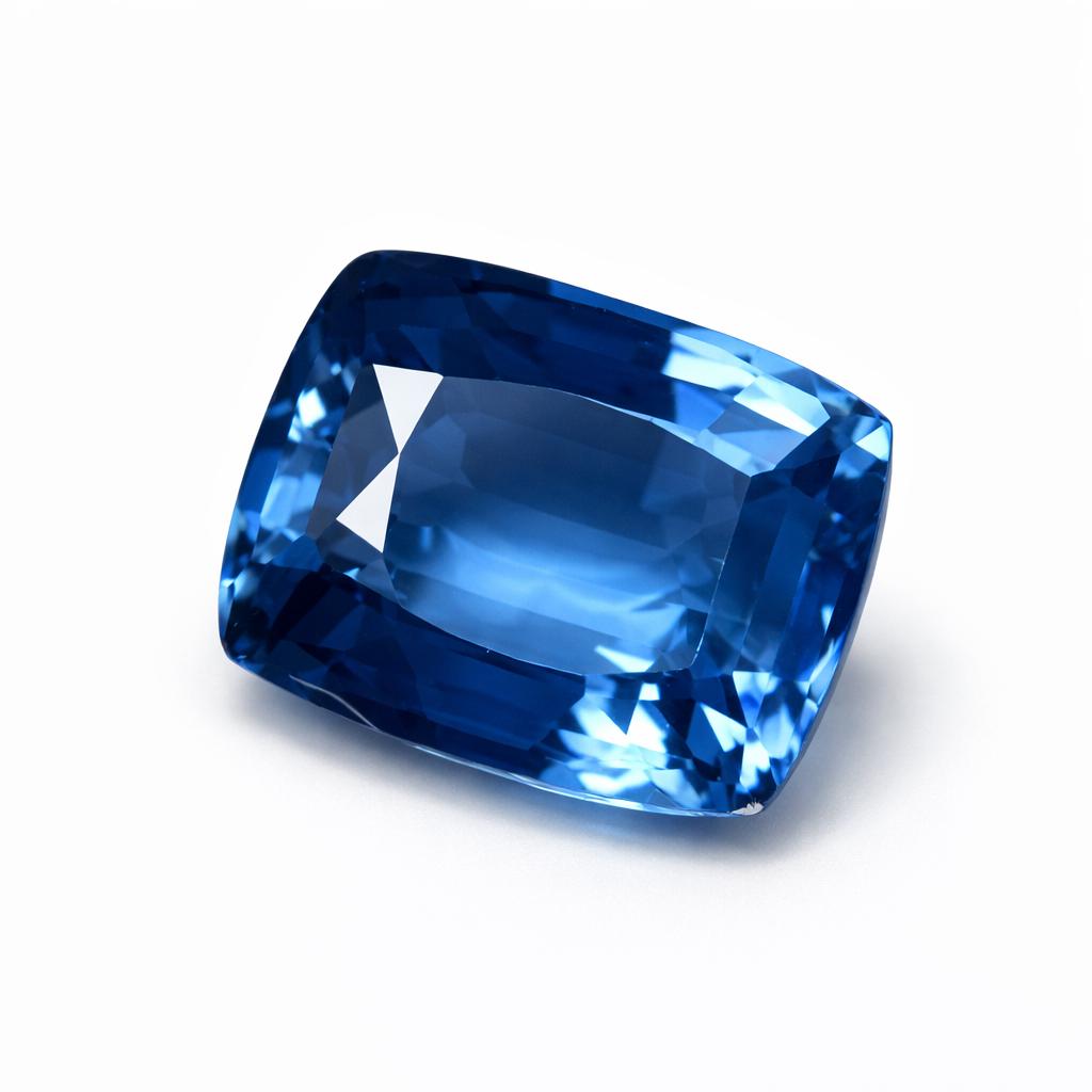 Natural Blue Sapphire Loose Gemstone Sri Lankan Cushion Cut 8.45 ct September Birthday Birthstone