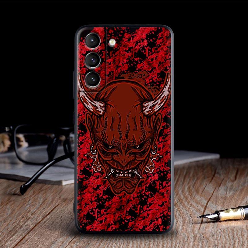 Япония Они Самурай Йокай Маска Дракон Чехлы Для Samsung Galaxy S24 Ultra S21 FE S23 S20 S22 Ultra S10 Plus Чехол Мягкий Funda Чехлы
