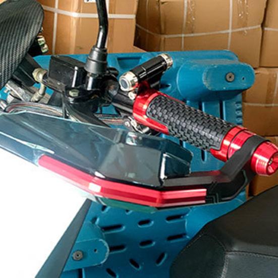 1 Pair Motorcycle Hand Guard with Windshield CNC Aluminum Universal 22MM Handlebar Hand Protector Motorbike Dirt Bike Scooter Modification Accessories