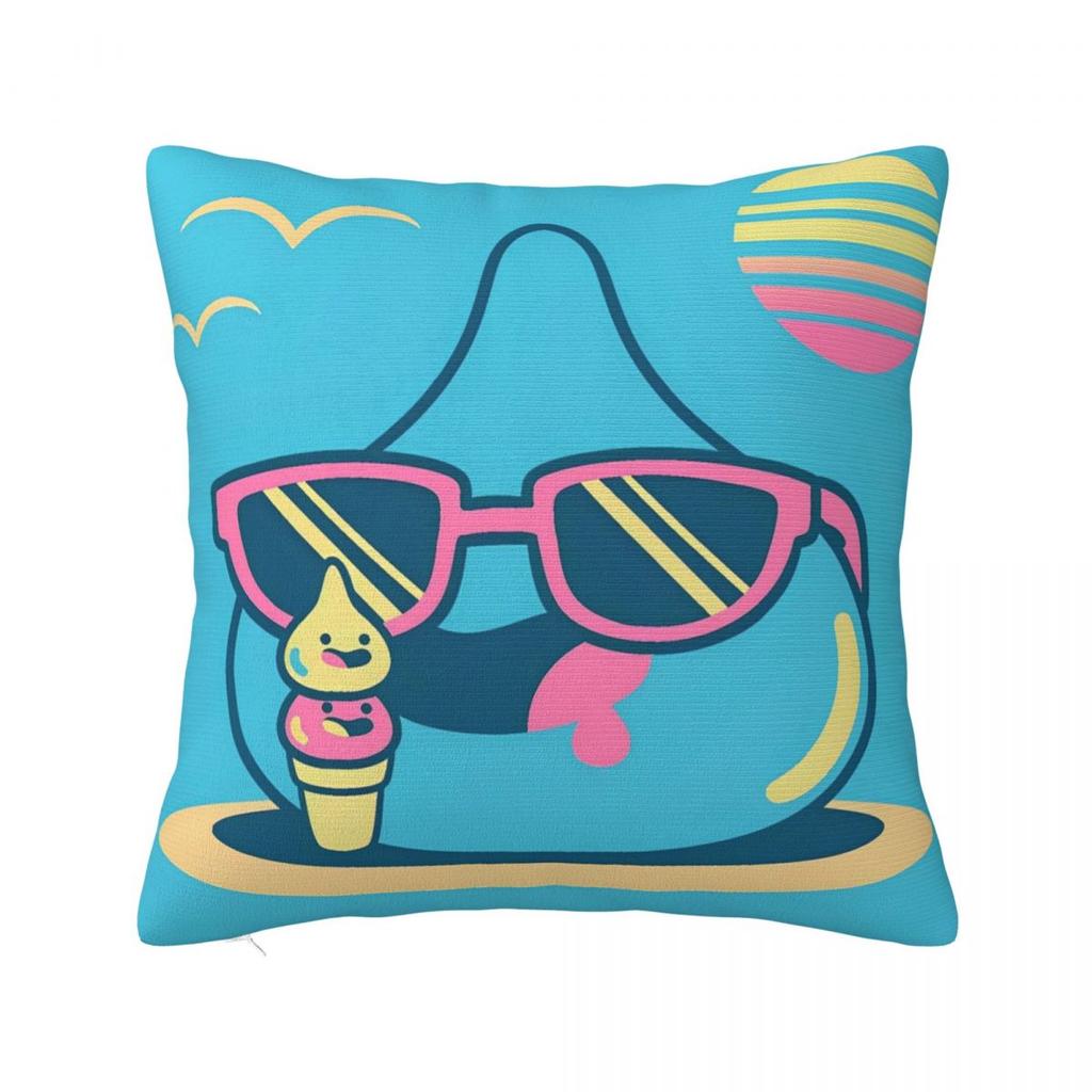 Pillow Cover D-Dragon Quest Slime Printed Cushion Cover Novelty Pillow Case For Sofa Home Decorative Pillowcases