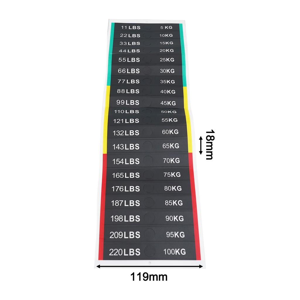Fitness Equipment Stickers Gym Weight Labels High Fit