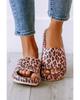 Azura Exchange Leopard Print Slip On Slippers with Thick Sole