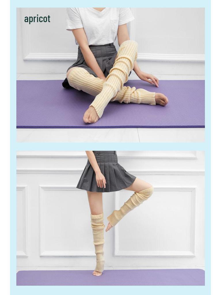 Очень длинные толстые вязаные красные шерстяные гетры 70 см для Нового года и Рождества