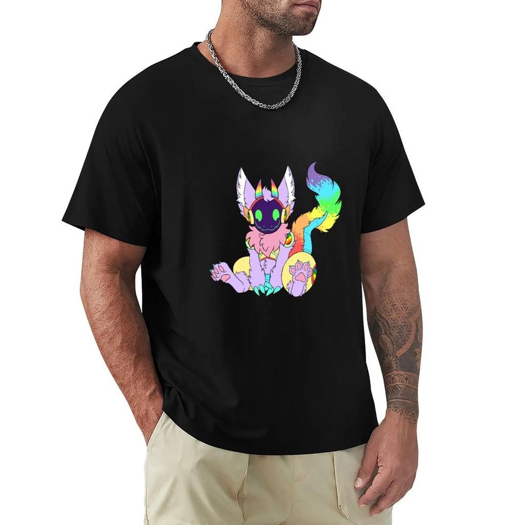 Pastel Rainbow Protogen T-Shirt Oversized T Shirt Vintage Graphic Tee Shirts Graphic Tees Tee Shirts For Men