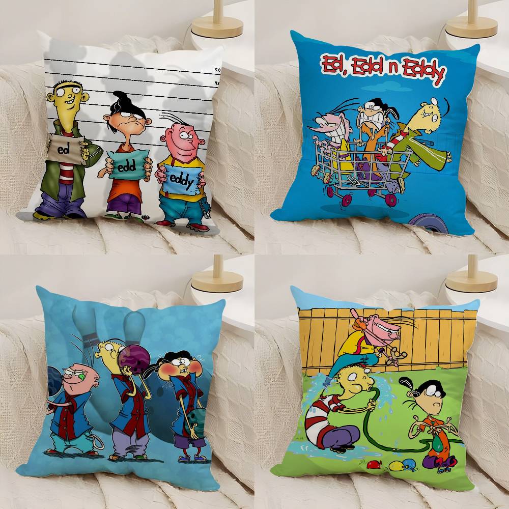 Наволочка E-Ed Edd N Eddy для дома, общежития, спинки стула, короткий плюш, двусторонняя печать, подушка для офисного сна
