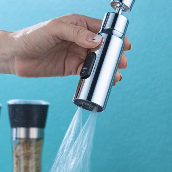 Удлинитель кухонного крана, аэратор, брызгозащищенный излив, 3 функции, кухонный кран, насадка с распылительной головкой, поворотный на 360 градусов удлинитель крана