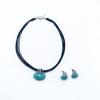 Элегантные ювелирные наборы Ретро бирюзовые аксессуары Женские серьги ожерелья