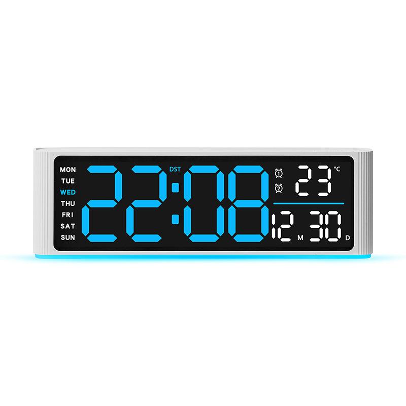New electronic clock simple multi-function clock rectangular large font alarm clock can be hung vertical clock 1101