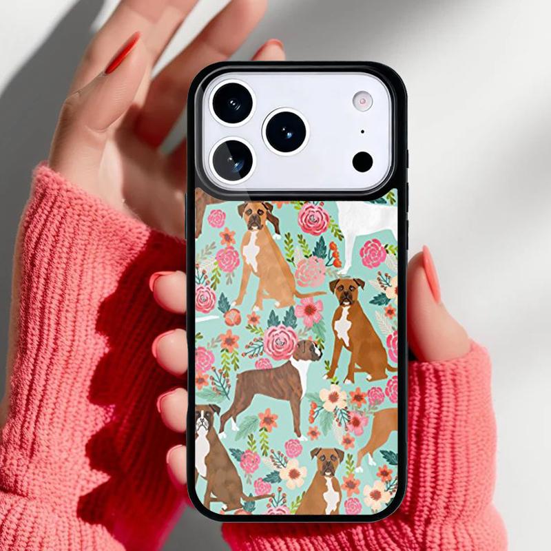 Boxer Dog Cute Funny Phone Case for iPhone 17 16 15 14 13 Pro Max Back Cover for 12 11 Pro Coque