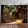2D Волшебная книжная полка Фон Лесные лианы Украшение для вечеринки Фон