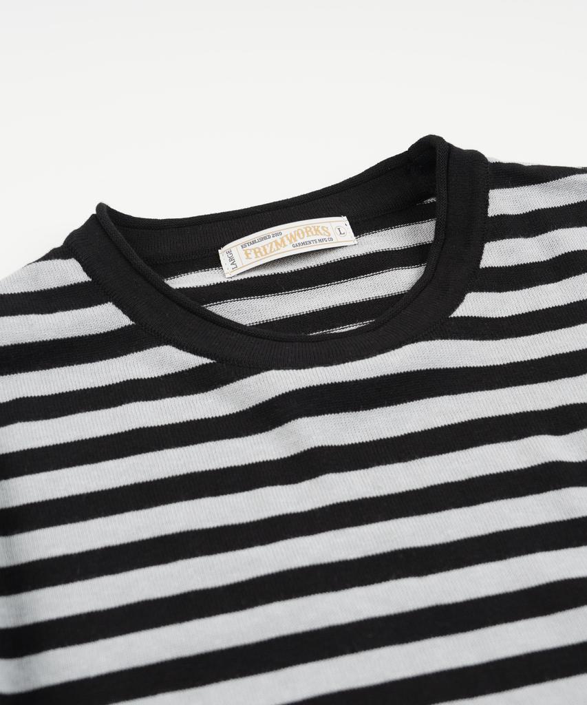 FRIZMWORKS Stripe Knit Long Sleeve _ Black