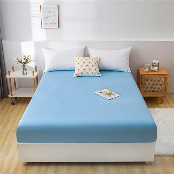 Простыня из 100% хлопка. Мягкий и толстый наматрасник. Регулируемый защитный чехол для белья. Сплошной цвет. Покрывало без наволочки.