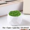 Personalized Diamond-Shaped Crochet-Style White Flower Pot with Optional Colors (Plastic, Yarn Weave Design)