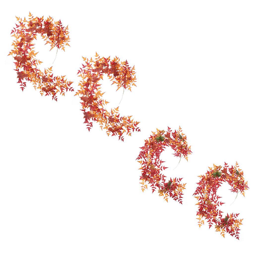 2pcs 180cm Artificial Nandina Vine Fall Harvest Hanging Foliage for Home Decor