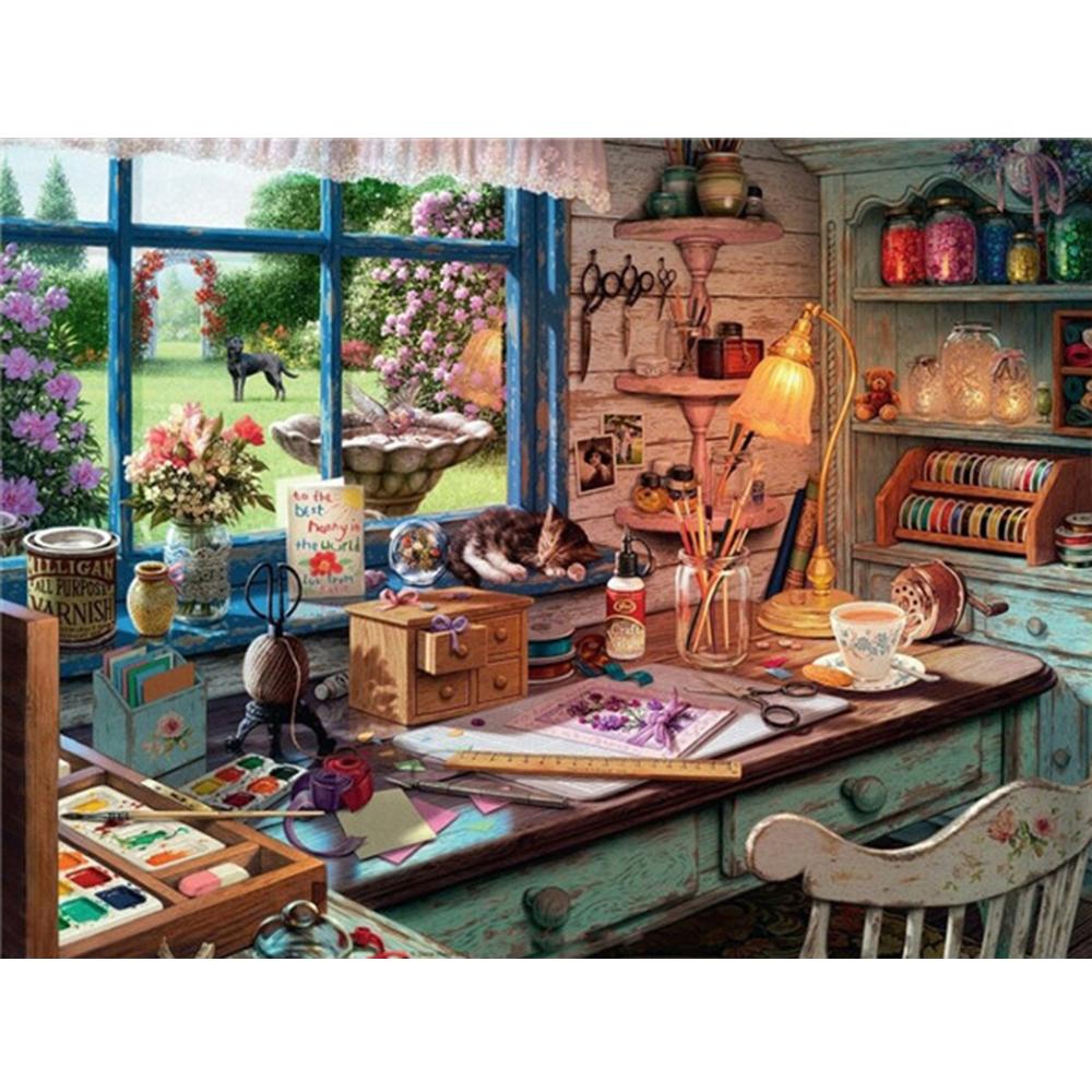 Полный квадратный дрель Алмазная вышивка кошка Кухня Книги по искусству горный хрусталь ремесленная алмазная живопись животное рукоделие домашний декор