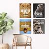 Modern Inspirational Quotes Posters and Prints Lion Tiger Pictures Animal Canvas Painting For Office Porch Room Wall Decoration