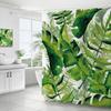 Водонепроницаемая занавеска для душа с крючками, изысканный узор, быстросохнущие растения, принт, занавеска для душа, украшение, принадлежности для ванной комнаты