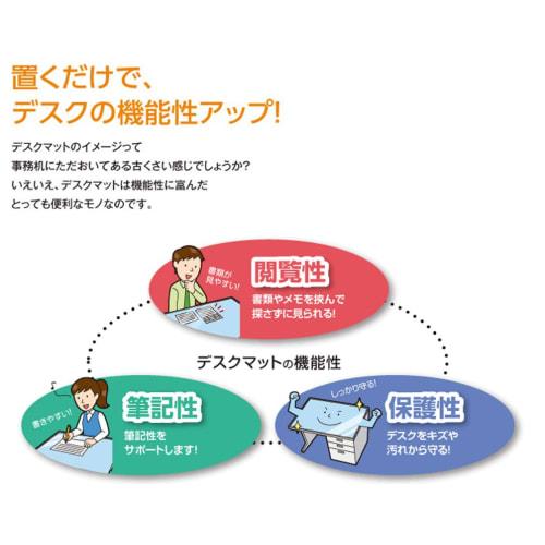 KOKUYO Desk Mat Soft (Vinyl Chloride) Economy Type with Underlay 902 X 622 Ma-1217NG