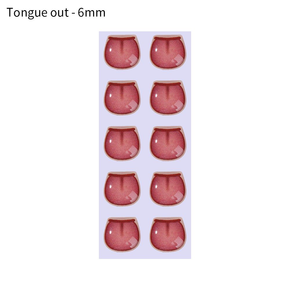 Glass crystal cute Anime Figurine Doll Cartoon Mouth Stickers MouthChips Paper Face Organ Paster