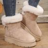 Fashion Winter Thicken Plush Warm Snow Boots Women Fluffy Fur Chunky Platform Ankle Boots Woman Thick Sole Non Slip Cotton Padded Shoes