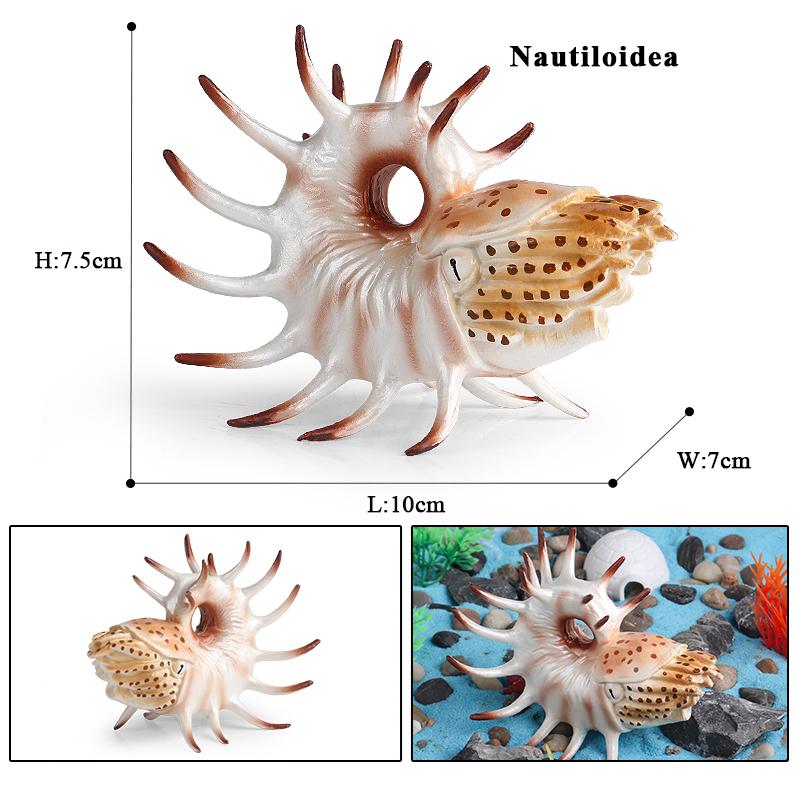 Oenux Морские животные Коралл Осьминог Наутилоидея Краб Морская звезда Океан Модель Фигурки Образовательная Коллекция Игрушка Детский Подарок
