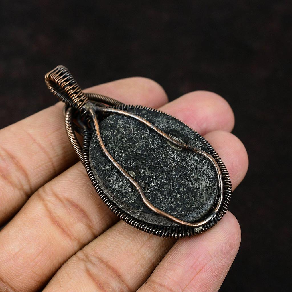 Подвеска из ракушки абалона, обернутая медной проволокой, дизайнерская бижутерия с драгоценными камнями, подвеска ручной работы, подарок для матери, украшения из ракушки абалона для подарка