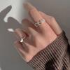 Hollow Love Open Ring: Trendy, Cold Style Niche Design for Women - Unique Fashion Statement for Index Finger