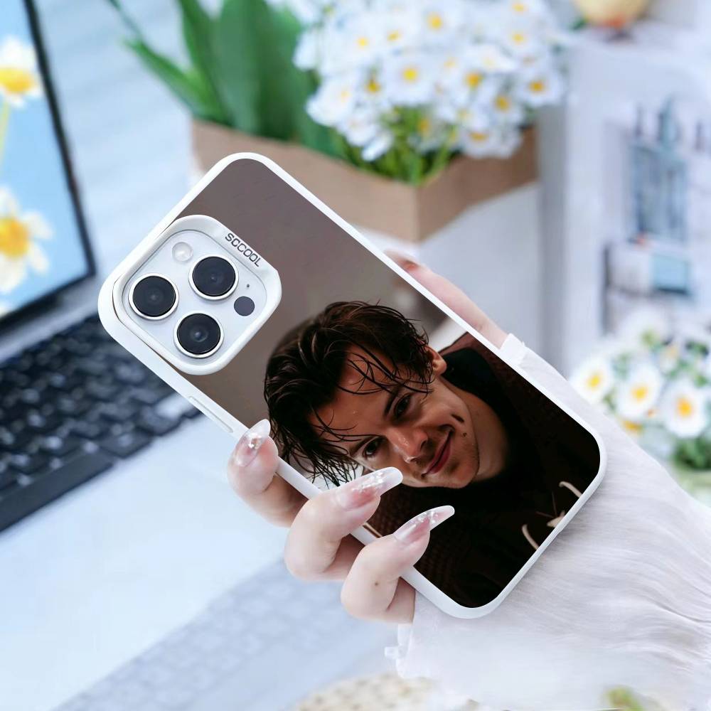 H-HaRRy Styles Чехол для телефона для iPhone17, 16,15,14,13,12 Pro Max белый Конфетный Матовый Ударопрочный Чехол
