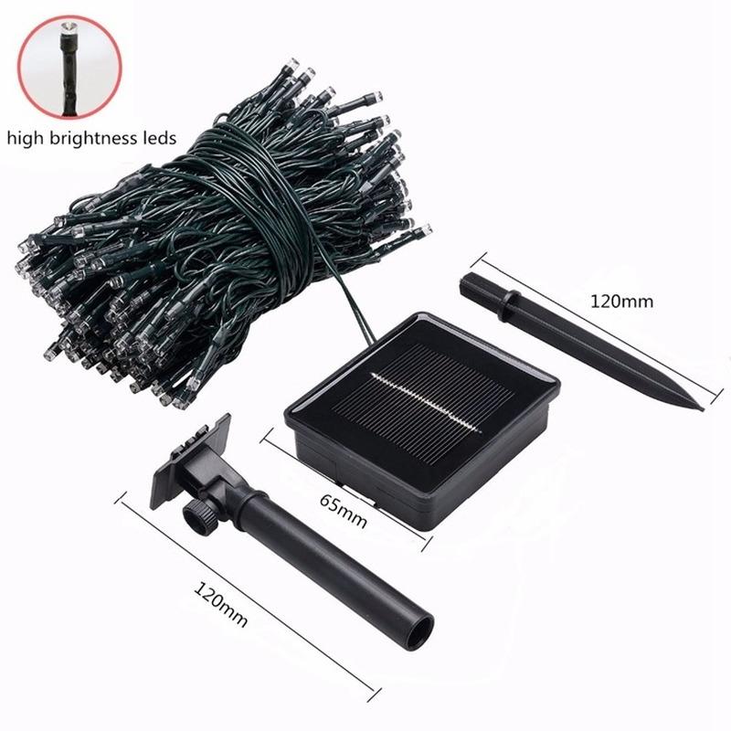 9,5 м/12 м/22 м/32 м на открытом воздухе солнечный гирляндный светильник 8 режимов солнечная лампа водонепроницаемая для садов, свадебных вечеринок, украшения рождественской елки на день Святого Валентина