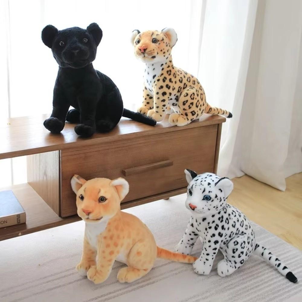 Soft Plush Simulated Stuffed Toy Cotton Realistic Stuffed Lion Doll Plush Leopard Toy Kids Toys