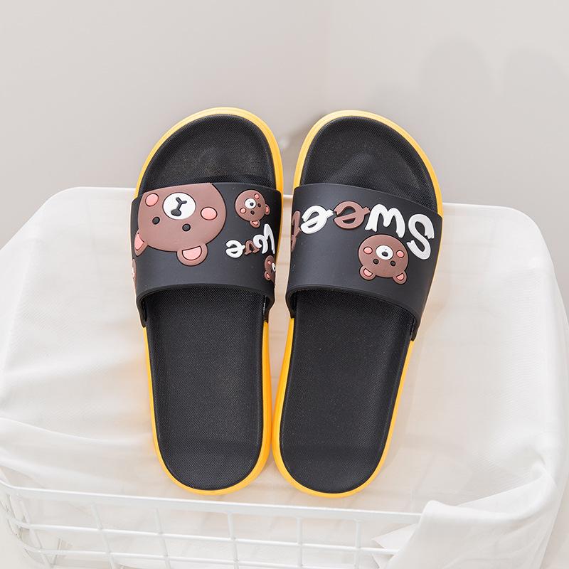 Крутые тапочки для женщин, летняя одежда для улицы, дома, дома, мультфильм, милая ванная комната, износостойкие, крутые тапочки, новая обувь 2025 года