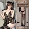 Сексуальное нижнее белье Сексуальный кружевной пояс для чулок Цельный костюм Женщины-кошки Свободный Показывающий маленькую грудь Большой Прозрачная сетка