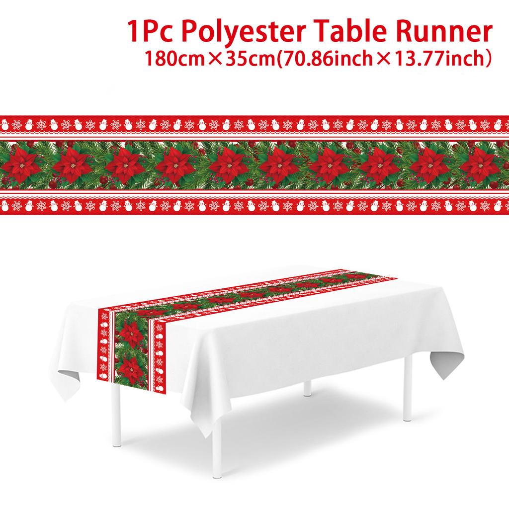 Рождественская скатерть-дорожка Веселое рождественское украшение для дома 2024 Скатерть Рождественский орнамент Навидад Натал Подарок на Новый год 2024