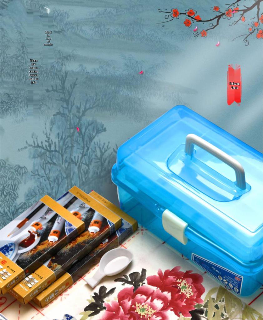 Набор кистей для китайской живописи тушью Mibang Qifu - Набор для начинающих для пейзажной живописи и детского творчества