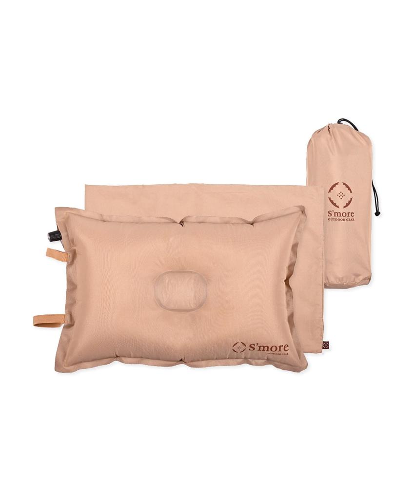 S'more OYASUMI PILLOW Sleep Pillow, Camping Pillow, Inflatable Type Pillow, Camping Air Pillow, Air Pillow, Automatic Inflation, Includes Pillow