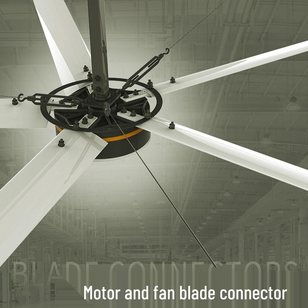 7.3m Industrial Large Ceiling Fan with Permanent Magnet Frequency Conversion for Warehouse, Mall, or Training Hall Ventilation