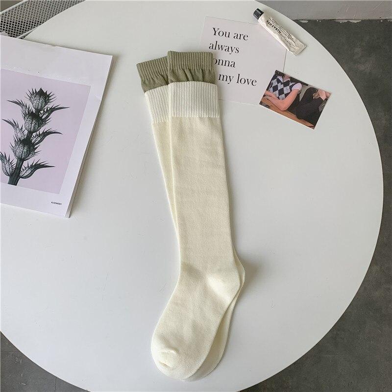 Plaid Girls Women Stockings Long Socks Autumn Winter Warm Thigh High Socks Japan Style Students Over Knee Socks Stocking Leg Sox