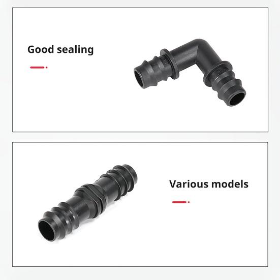 42 шт. Комплект фитингов для капельного орошения. Пластиковые соединители для трубок 1/2 дюйма для систем капельного орошения. Водостойкие, простые в установке аксессуары для капельных линий.