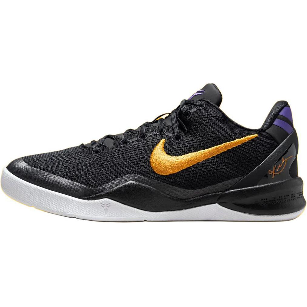 Nike Детские низкие баскетбольные кроссовки Kobe 8, износостойкие, черные, унисекс, FN0266-002