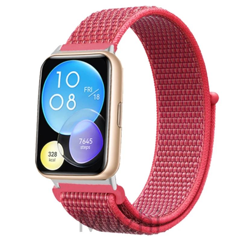 Нейлоновый ремешок для Huawei Watch Fit 2 Ремешок для умных часов Аксессуары для замены браслета Correa Huawei Watch fit2 active