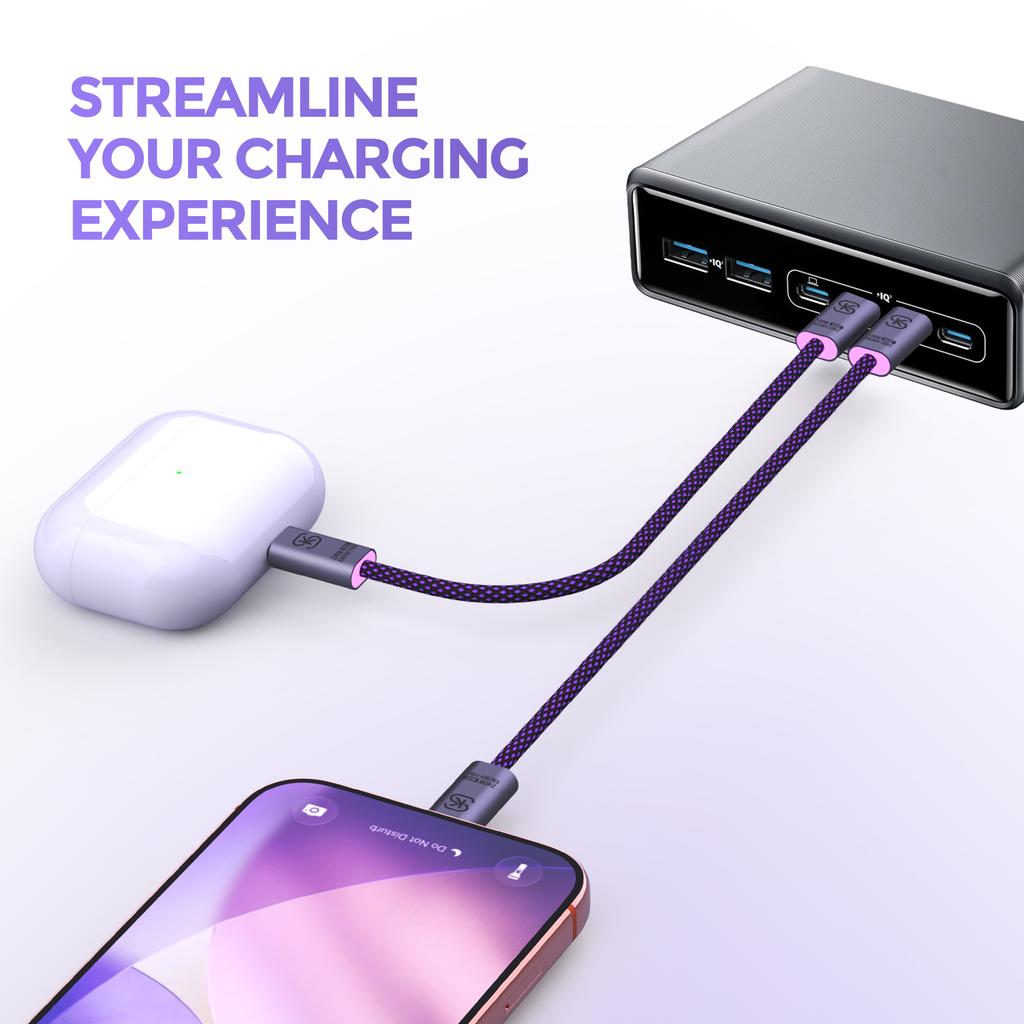 Magnetic USB C Cable 240W Fast Charging Type C Cable 480Mbps Data Transfer Short Power Bank Cable for iphone 17 Samsung Huawei