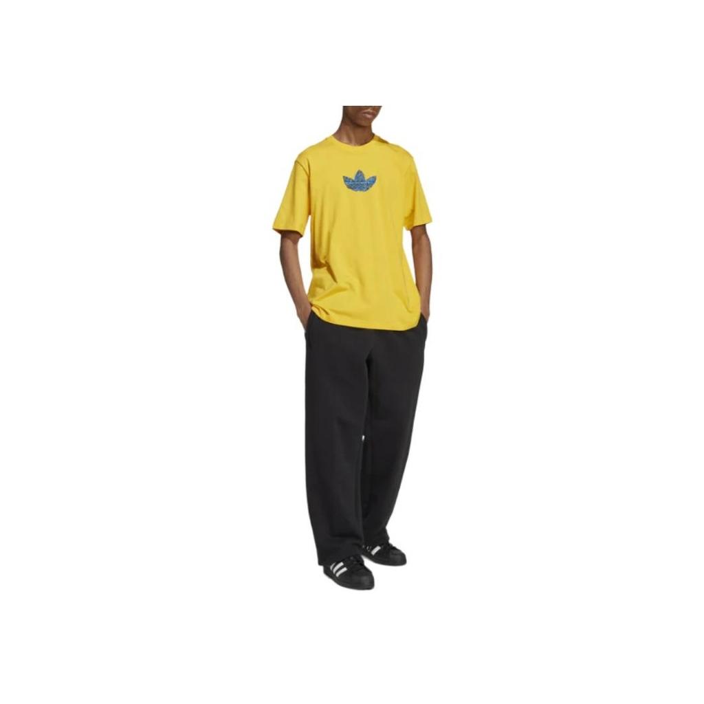 adidas Футболка Originals Training Supply с логотипом и принтом свободного кроя, с круглым вырезом и коротким рукавом, мужская, желтая, IZ2572