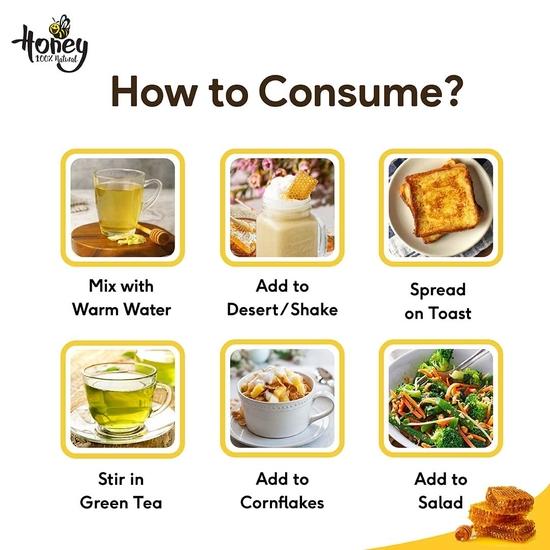 Sri Sri Ayurveda Honey - 100% Natural & Pure - 500G (Pack Of 4)