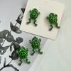 1 Pair Personality Funny Frog Shape Stud Earrings Exaggerated Cute Cartoon Creative