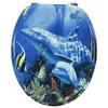 VidaXL Toilet Seat with Lid MDF Dolphins