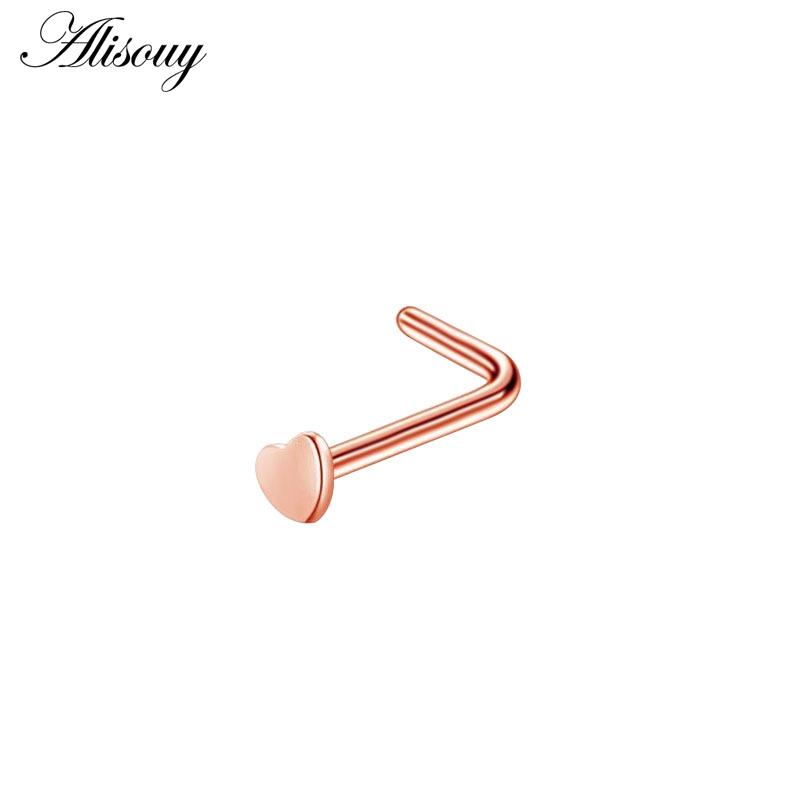 Alisouy 1Piece Steel 20G Faux Nose Rings Fake Septum Rings Hoop Nostril Daith Piercing Fake Clip On Nose Rings Oreja Piercings Jewelry